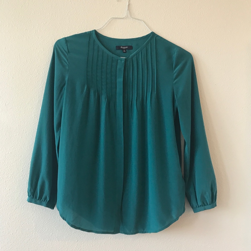 Teal Madewell Blouse